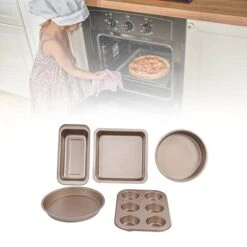 Bakeware Set, Space Saving Safe Uniform Heating Baking Tools For Kitchen For Home For Baker(Gold) 11 Bakeware Set, Space Saving Safe Uniform Heating Baking Tools For Kitchen For Home For Baker(Gold) -Wilton Shop 41I7McpLWdL