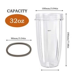 FOCCTS 32oz Nutribullet Blender Cups, 2Pcs Nutribullet Replacement Cups+2 Pcs Gasket Blender Replacement Parts, Bullet Blender Cups Replacement Compatible For Nutribullet 600w-900w 8 FOCCTS 32oz Nutribullet Blender Cups, 2Pcs Nutribullet Replacement Cups+2 Pcs Gasket Blender Replacement Parts, Bullet Blender Cups Replacement Compatible For Nutribullet 600w-900w -Wilton Shop 41I9QYuKqIL