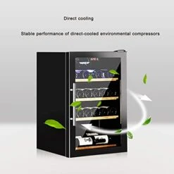 ATAAY Wine Cooler Refrigerators 34 Bottle Fast Cooling Low Noise And No Fog Wine Fridge With Compressor Stainless Steel Digital Temperature Control Screen Built-in Or Freestanding -Wilton Shop 41IGm4AY0QL