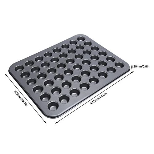 Nonstick Muffin Baking Pan, 48 Cupcake Pan, Premium Non Stick Mini Round Cupcake Pan Tray Baking Mould, Bakeware Cooking Accessory For Home Kitchen , Black 3 Nonstick Muffin Baking Pan, 48 Cupcake Pan, Premium Non Stick Mini Round Cupcake Pan Tray Baking Mould, Bakeware Cooking Accessory For Home Kitchen , Black
