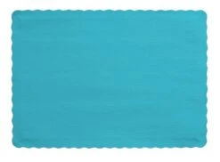 Creative Converting Touch Of Color Paper Placemats, 9.45 X 13.25 Inches, Bermuda Blue