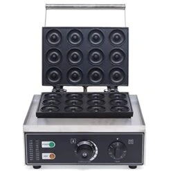 Donut Maker Machine Electric Doughnut Baker Maker Machine, 110V Commercial Use Nonstick Donut Baker Machine For Restaurant And Home Use (12 Holes Donut Maker)