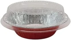 Disposable Colored Aluminum 5" Tart Pan/individual Pot Pie Pan W/Clear Dome Lid #501P (100, Gold) 30 Disposable Colored Aluminum 5" Tart Pan/individual Pot Pie Pan W/Clear Dome Lid #501P (100, Gold) -Wilton Shop 41ImyXRlxAL. AC 2