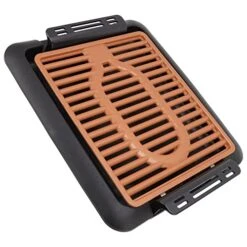 Healthy Electric Frying Pan Durable NonStick No Smoke Copper Large Electric Frying Pan Removable Tray Fast Heating For Party US Plug 125V -Wilton Shop 41InuYc8PQL