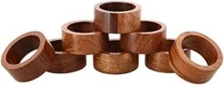 Set Of 12 Wooden Handmade Decorative Napkin Rings For Dinner Party Table Decor 1.5 Inch -Wilton Shop 41Ip17GczoS. AC