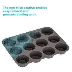 12 Silicone Muffin Pan - Nonstick Baking Pans For English Muffins - Baking Tin Tray With Cupcake Cups Molds 10 12 Silicone Muffin Pan - Nonstick Baking Pans For English Muffins - Baking Tin Tray With Cupcake Cups Molds -Wilton Shop 41J31dHqKvL