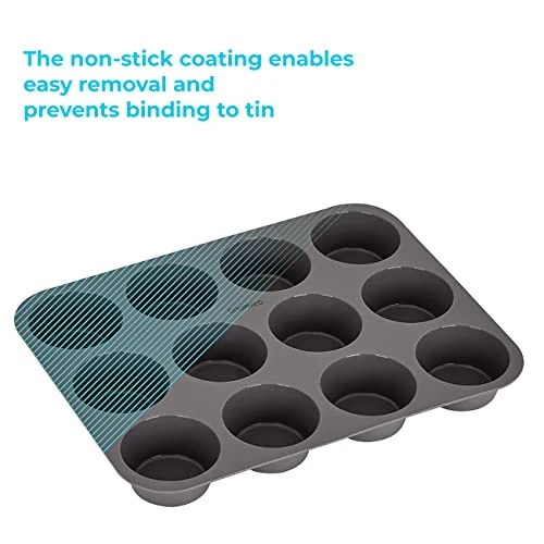 12 Silicone Muffin Pan - Nonstick Baking Pans For English Muffins - Baking Tin Tray With Cupcake Cups Molds 5 12 Silicone Muffin Pan - Nonstick Baking Pans For English Muffins - Baking Tin Tray With Cupcake Cups Molds - Image 3