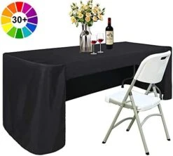6 FT Rectangle Dinner Tablecloth Table Cover For Rectangular Table In Washable Polyester Great For Buffet Table, Parties, Birthday, Wedding Housewares (Black) 14 6 FT Rectangle Dinner Tablecloth Table Cover For Rectangular Table In Washable Polyester Great For Buffet Table, Parties, Birthday, Wedding Housewares (Black) -Wilton Shop 41J9N7NKl L. AC