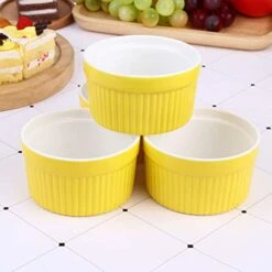 5pcs Porcelain Ramekins For Baking Round Ceramic Ramekins Small Desserts Bowls For Creme Brulee Dishes Puddings 3. 5inch Yellow 11 5pcs Porcelain Ramekins For Baking Round Ceramic Ramekins Small Desserts Bowls For Creme Brulee Dishes Puddings 3. 5inch Yellow -Wilton Shop 41JBVgXc6bL