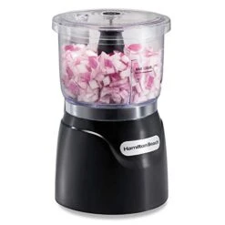 Hamilton Beach Electric Vegetable Chopper & Mini Food Processor, 3-Cup, 350 Watts, For Dicing, Mincing, And Puree, Black (72850)