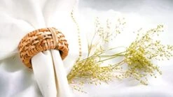 Napkin Rings Set Of 12, Rattan Napkin Holders, Napkin Rings Bulk For Party Decoration, Dinning Table, Everyday, Family Gatherings - A Great Tabletop Décor - Natural -Wilton Shop 41JMETpOGVL