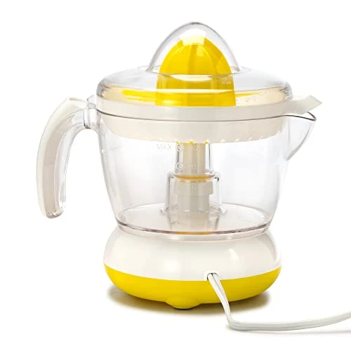 BPA-Free Electric Citrus Juicer Extractor, Compact Volume Pulp Control, Oranges, Lemons, Limes, Grapefruits With Easy Pour Spout, 24oz, White 3 BPA-Free Electric Citrus Juicer Extractor, Compact Volume Pulp Control, Oranges, Lemons, Limes, Grapefruits With Easy Pour Spout, 24oz, White