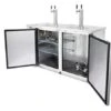 60" Kegerator Beer Keg Dispenser Stainless Steel Refrigerator Cooler With 2 Taps, UDD-24-60SS-HC