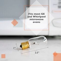 40 Watt Microwave Bulb GE WB36x10003 Incandescent - Warm White Microwave Light - Fits Most GE And Whirlpool Ovens - E17 Intermediate Base Bulb - 40 Watt 130 Volt Appliance Bulb - Pack Of 3 Bulbs 10 40 Watt Microwave Bulb GE WB36x10003 Incandescent - Warm White Microwave Light - Fits Most GE And Whirlpool Ovens - E17 Intermediate Base Bulb - 40 Watt 130 Volt Appliance Bulb - Pack Of 3 Bulbs -Wilton Shop 41JfGWYvWdL