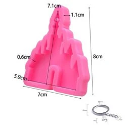 2 Pcs Castle Silicone Mold With Hole Castle Shaped Keychain Molds Chocolate Candy Cake Clay Baking Moulds And 10 Pieces Key Rings With Chain- Castle -Wilton Shop 41Jlxpm8NNL