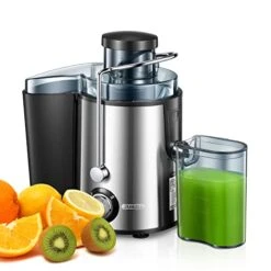 Cer Machines, Juilist New Generation Juicer Machines Vegetable And Fruit Easy To Clean, Compact Centrifugal Juicer Extractor With 3" Wide Mouth And Anti-Drip, Dual Speeds, Recipe & Brush, 400W
