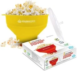 Collapsible Silicone Microwave Hot Air Popcorn Popper Bowl With Lid And Handles - Red -Wilton Shop 41Jx7rIFJJL. AC