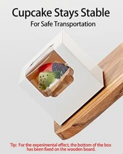 Cupcake Boxes 50 Pcs White Individual Cupcake Box, Single Cupcake Containers Cardboard Holders With Inserts And Window For Muffins Cocoa Bombs Packaging Togo Boxes For Birthdays Showers Party Favors Packing -Wilton Shop 41Jx8fF4N5L