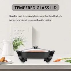 12 Inch Nonstick Electric Skillet - For Fry Bake Steam Simmer 11 12 Inch Nonstick Electric Skillet - For Fry Bake Steam Simmer -Wilton Shop 41K4eV3fSmL