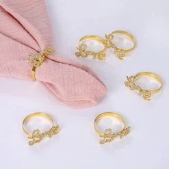 Handcraft Flower Napkin Rings Set Of 6,Pink Peony Flower Handmade Napkin Holder Rings Table Decorations For Summer,Wedding,Luncheons,Picnics,Banquet, Birthday,Christmas,Valentine's, Thanksgiving -Wilton Shop 41K8WoacLpL. AC