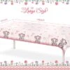 3Pieces Girl Elephant Baby Shower Tablecloth Table Cover Decorations, Large Size 108×54 Inch Rectangular Plastic Boho Pink Cute Elephant Floral Theme Table Cloth Decor -Wilton Shop 41KFEszuqjL