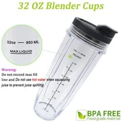 Replacement 32oz Nutri Ninja Blender Cup With Sip & Seal Lid For BL450 BL454 Bl455 BL456 BL480 BL481 BL482 BL490 BL640 BL642 BL682 SS101 SS401 SS351 Nutri Ninja Auto IQ Series Blenders, 2-Pack … 14 Replacement 32oz Nutri Ninja Blender Cup With Sip & Seal Lid For BL450 BL454 Bl455 BL456 BL480 BL481 BL482 BL490 BL640 BL642 BL682 SS101 SS401 SS351 Nutri Ninja Auto IQ Series Blenders, 2-Pack … -Wilton Shop 41KG0KmbMkL