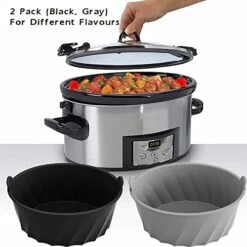 Silicone Crock Pot Liner Reusable Fits 6 Quart Slow Cooker Liners 2Pcs -Wilton Shop 41KRLilcLGL
