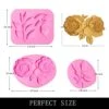 Rose Silicone Fondant Molds, Large Flower With Leaf Chocolate Mold, For Rural Cake Decorating, Cupcake Topper, Candy, Sugarcraft, Polymer Clay, Crafting, Resin, In Wedding And Birthday Cake 2 Rose Silicone Fondant Molds, Large Flower With Leaf Chocolate Mold, For Rural Cake Decorating, Cupcake Topper, Candy, Sugarcraft, Polymer Clay, Crafting, Resin, In Wedding And Birthday Cake -Wilton Shop 41KRUKpTCHL