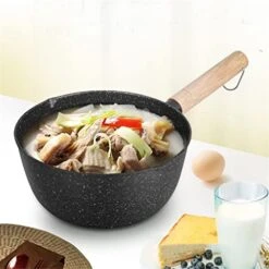 HICK Cookware And Pot Set Porridge Soup Milk Pot Non-stick Breakfast Cooker Set Kitchen Utensils (Size : 20cm In Diameter) -Wilton Shop 41KXXdjDfwL