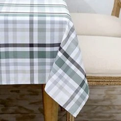 Waterproof Fabric Tablecloths Rectangle 52 X 70, Wrinkle And Stain Resistant Polyester Plaid Table Cloths For Party,Kitchen Dining Table Cover For Spring And Summer,Purple -Wilton Shop 41KcIX lL. AC 1