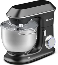 3-IN-1 Stand Mixer, 660W Mixers Kitchen Electric Stand Mixer Include 8.5QT Bowl, Dough Hook, Beater, Whisk & Splash Guard, 6-Speed Dough Mixer For Most Home Cooks (Black) -Wilton Shop 41KlrJnDL. AC 1