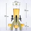 Beer Tower Dispenser Drink Dispenser Beer Dispenser With Cooler Party Tower Beer Dispenser Kit With 3 Taps Party Beverage Dispenser Bar Club Party Accessory (Color : Gold, Size : 17x57cm) -Wilton Shop 41Km7EKKHxL