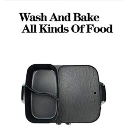 Household Multi-Function Barbecue Fry Pan Dual-Purpose Barbecue Hot Pot One Pot Electric Hot Pot Electric Baking Pan Rinse Pan Cook Pan Grilled Pan 8 Household Multi-Function Barbecue Fry Pan Dual-Purpose Barbecue Hot Pot One Pot Electric Hot Pot Electric Baking Pan Rinse Pan Cook Pan Grilled Pan -Wilton Shop 41Ko4VqmzyL