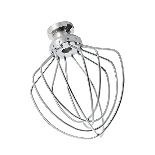 Stainless Steel Wire Whip Attachment For KitchenAid Tilt-Head Stand Mixer Accessory K45WW Replacement, Egg Cream Stirrer, Cakes Mayonnaise Whisk, Whipping Egg White, Dishwasher Safe 3 Stainless Steel Wire Whip Attachment For KitchenAid Tilt-Head Stand Mixer Accessory K45WW Replacement, Egg Cream Stirrer, Cakes Mayonnaise Whisk, Whipping Egg White, Dishwasher Safe