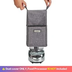 Food Processor Dust Cover With Accessory Pockets Compatible With Cuisinart Mini 3-4 Cup, Grey (Dust Cover Only, NOT INCLUDE MACHINE) -Wilton Shop 41KqCwKFLsL