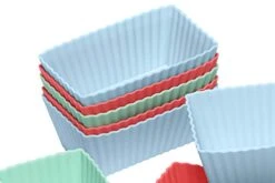 Lurch Germany Flexiform Silicone Brownie - Set Of 12 - Pastel Mix -Wilton Shop 41KsTfS2LyL