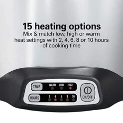 Hamilton Beach Sear & Cook Stock Pot Slow Cooker With Stovetop Safe Crock, Large 10 Quart Capacity, Programmable, Silver (33196) 8 Hamilton Beach Sear & Cook Stock Pot Slow Cooker With Stovetop Safe Crock, Large 10 Quart Capacity, Programmable, Silver (33196) -Wilton Shop 41KsXIj28FL