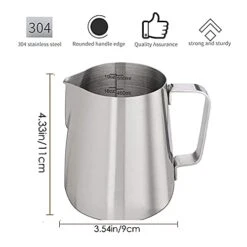 Milk Frothing Pitcher, 20 Oz Milk Frother Cup Espresso Cup Stainless Steel 11 Milk Frothing Pitcher, 20 Oz Milk Frother Cup Espresso Cup Stainless Steel -Wilton Shop 41KzOm6cUhS