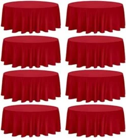 8 Pack Thick Premium Round Tablecloth 90 Inch Round Table Covers Bulk Washable Polyester Fabric Round Table Clothes For Wedding Party Reception Banquet Buffet Restaurant (Black, 90 Inch) -Wilton Shop 41LMvPxcfL. AC