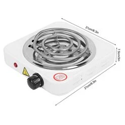 Electric Single Burner, 1000W Stainless Steel Portable Single Burner, 21x21x7.5cm, Household Square Single Tube Electric Furnace, For Cooking, Boiling Water 14 Electric Single Burner, 1000W Stainless Steel Portable Single Burner, 21x21x7.5cm, Household Square Single Tube Electric Furnace, For Cooking, Boiling Water -Wilton Shop 41LNNoKT38S