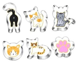 Kitty Cat Cookie Cutter Set-6 Piece-Kitty Cat Face, Kitty Butt, Kitty Cat Paw And 3 Cute Shapes Kitty Cat Body Cookie Cutters Molds For Kitty Cat Themed Party (cat) -Wilton Shop 41LNv85zMYS