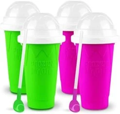 Slushy Cup Tik Tok - Double Layer Quick Frozen Magic Slushie Cup With Lid&Straw - Homemade Cool Stuff For Smoothies Drinks Shakes Juices And Soda - DIY Slushie Maker Cup For Friends&Family (Blue) -Wilton Shop 41LQO0GQZbL. AC