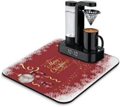 Coffee Bar Mat Accessories For Countertop Super Absorbent Anti-Slip Silicone Dish Drying Mats For Kitchen Counter Draining Pad Decor Gift Fit Coffee Maker Coffee Pot Espresso Machine 19inx12in -Wilton Shop 41LSb NOQEL. AC