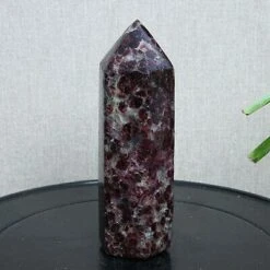 B1541- Natural Almandine Wine Red Garnet Crystal Mineral Healing Point Obelisk