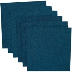 Tmos Green 6 Pack Washed Denim Napkin 19 X 19 Inch Jet Black Color Cotton Dinner Napkins Everyday Use, Wedding, Events, Restaurant, Catering, Special Occasions, Picnic (Jet Black, 6) -Wilton Shop 41LUPpFvaML. AC