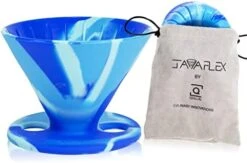 The Original JavaFlex Premium Foldable Silicone Pour Over Coffee Maker And Storage Pouch. Uses #2 V60 Cone Coffee Filters -Wilton Shop 41LW7fzQ59L. AC