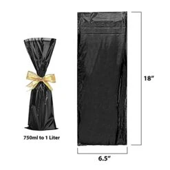 Etallic Mylar Wine Black Gift Bags For Bottles Sparkle Look- Great For A Wine Pull - (25 Pieces) -Wilton Shop 41Lapozz6yL