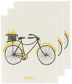 Wedish Dishcloths, Set Of Three, Bicicletta Design