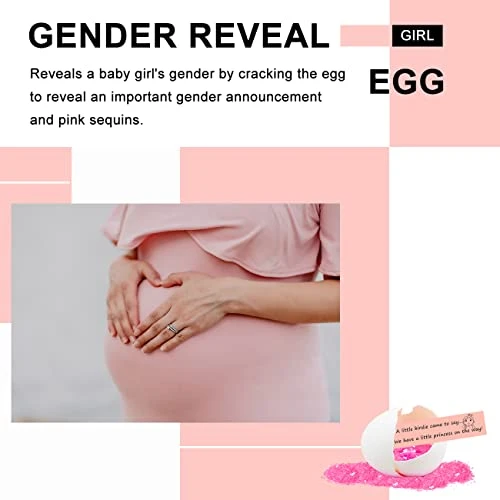 MUFUN Baby Gender Reveal Egg, Girl Gender Reveal, Interesting Gender Reveal Ideas, Egg With Pink Sequins For Family, Friends, And Lovers On Surprise 4 MUFUN Baby Gender Reveal Egg, Girl Gender Reveal, Interesting Gender Reveal Ideas, Egg With Pink Sequins For Family, Friends, And Lovers On Surprise - Image 2