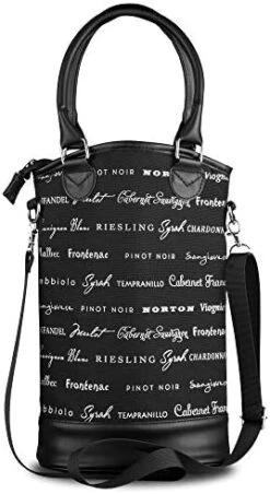 Wine Carrier Bag | 2 Bottles Padded Tote With Adjustable Shoulder Straps & Handle | Leak Proof Wine Purse | Wine Tasting, Party, Dinner, Great Christmas Day Gift For Wine Lover - Black 14 Wine Carrier Bag | 2 Bottles Padded Tote With Adjustable Shoulder Straps & Handle | Leak Proof Wine Purse | Wine Tasting, Party, Dinner, Great Christmas Day Gift For Wine Lover - Black -Wilton Shop 41LlwLmDXL. AC